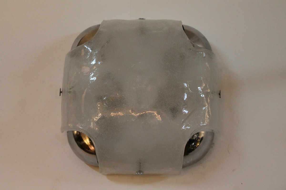 Chrome and glass wall lamp - wall lamps - Lighting - Via Antica