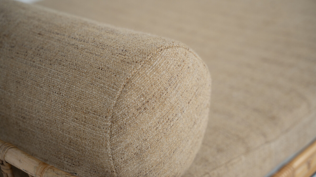 Bamboo Daybed, Italy, 1960s - New Upholstery