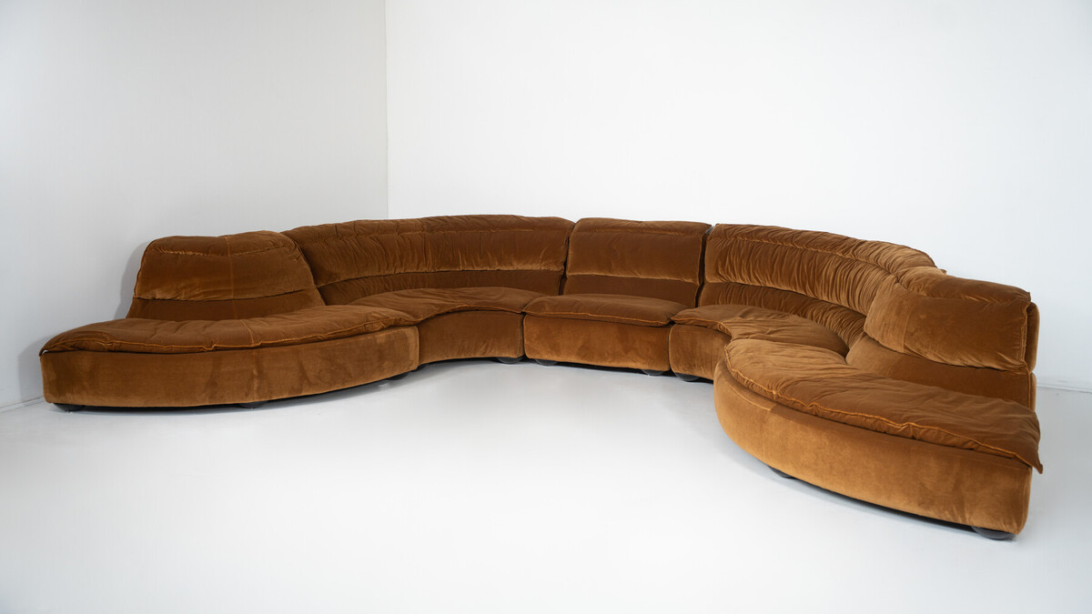 Bogo Modular Sofa by Carlo Bartoli for Rossi di Albizzate, 1970s - New Upholstery