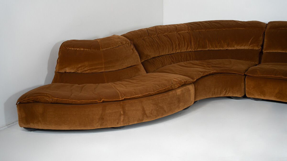 Bogo Modular Sofa by Carlo Bartoli for Rossi di Albizzate, 1970s - New Upholstery