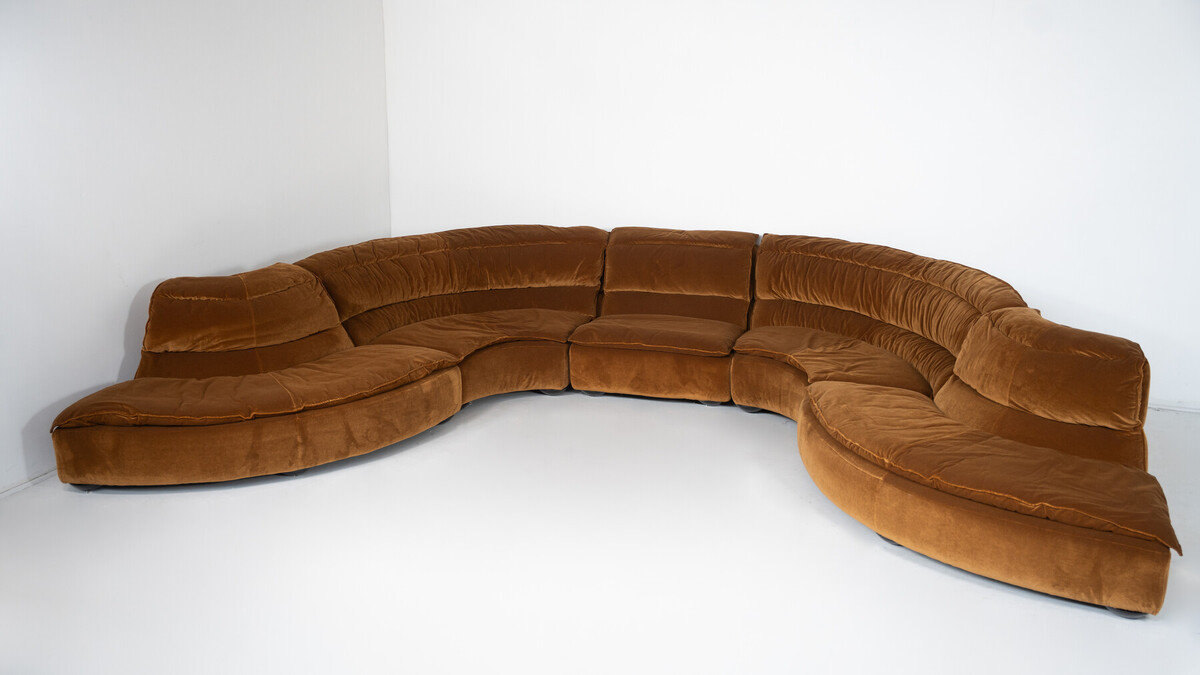 Bogo Modular Sofa by Carlo Bartoli for Rossi di Albizzate, 1970s - New Upholstery