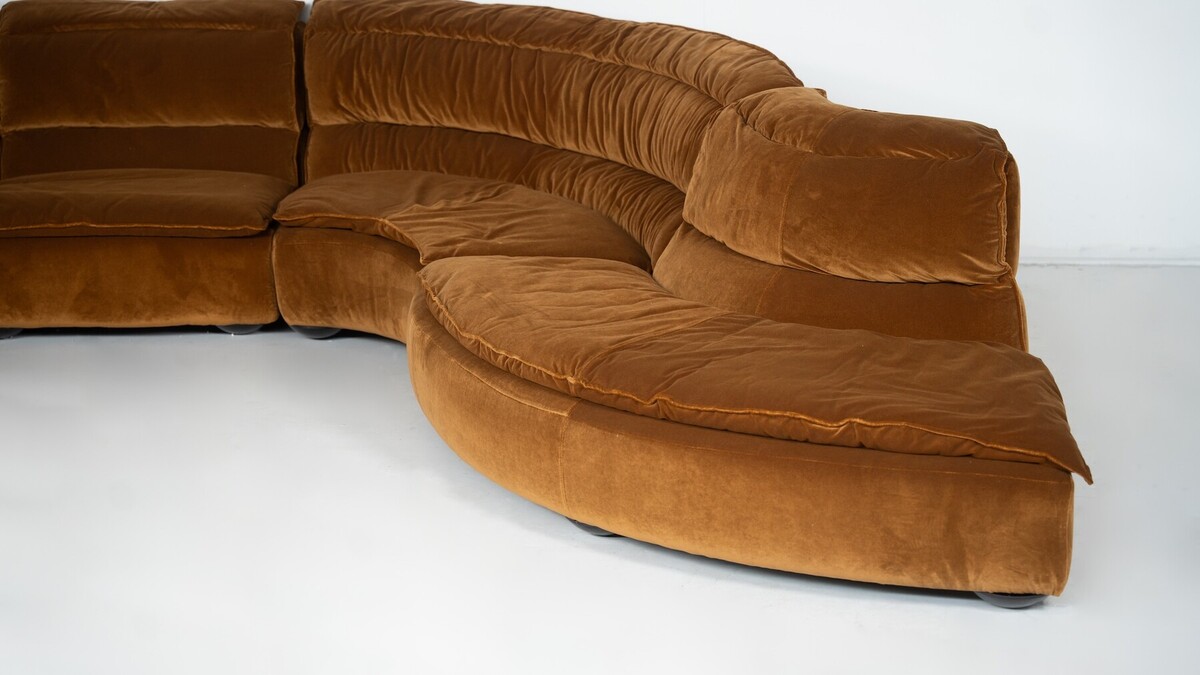 Bogo Modular Sofa by Carlo Bartoli for Rossi di Albizzate, 1970s - New Upholstery