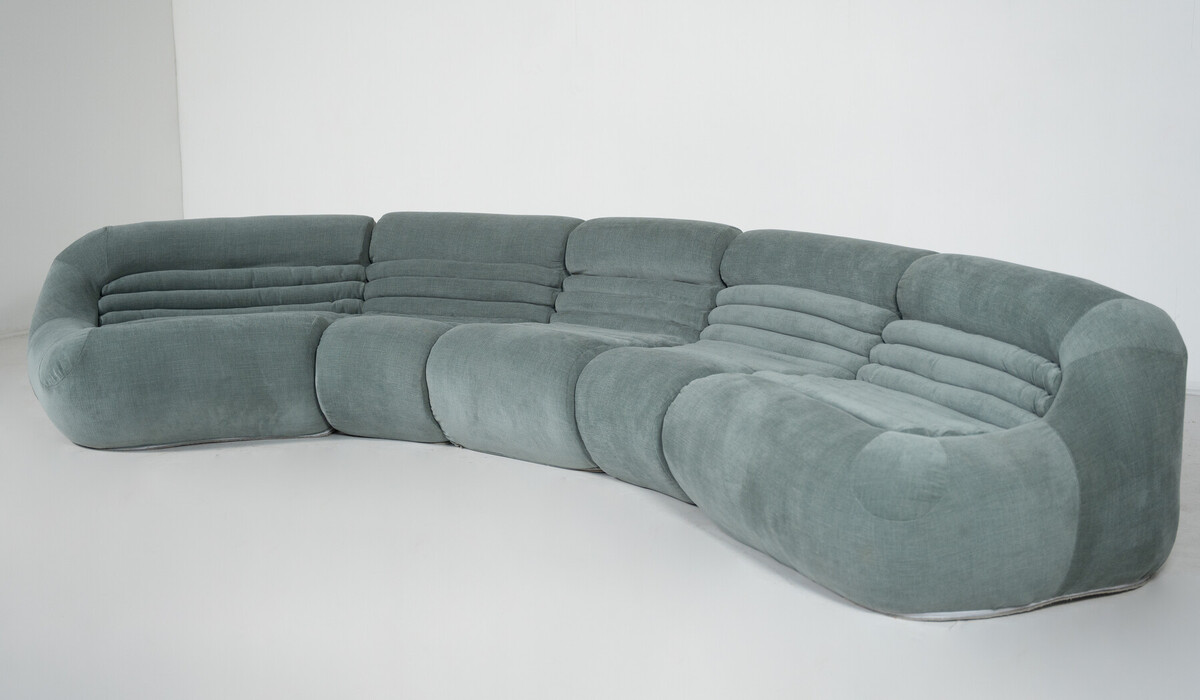 Carrera Sofa and Armchair by De Pas D’Urbino and Lomazzi for BBB Bonacina, 1960s - New Upholstery