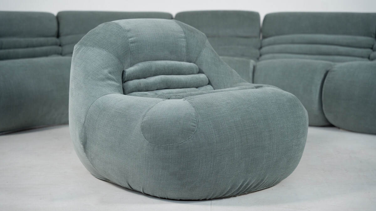 Carrera Sofa and Armchair by De Pas D’Urbino and Lomazzi for BBB Bonacina, 1960s - New Upholstery