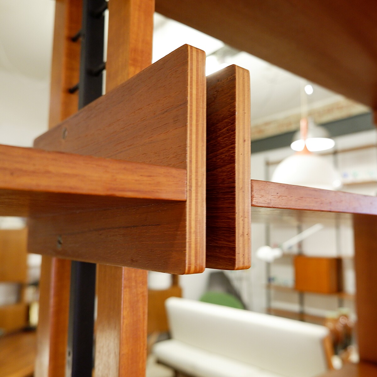 Italian Modular teak Shelving Unit, 1960s