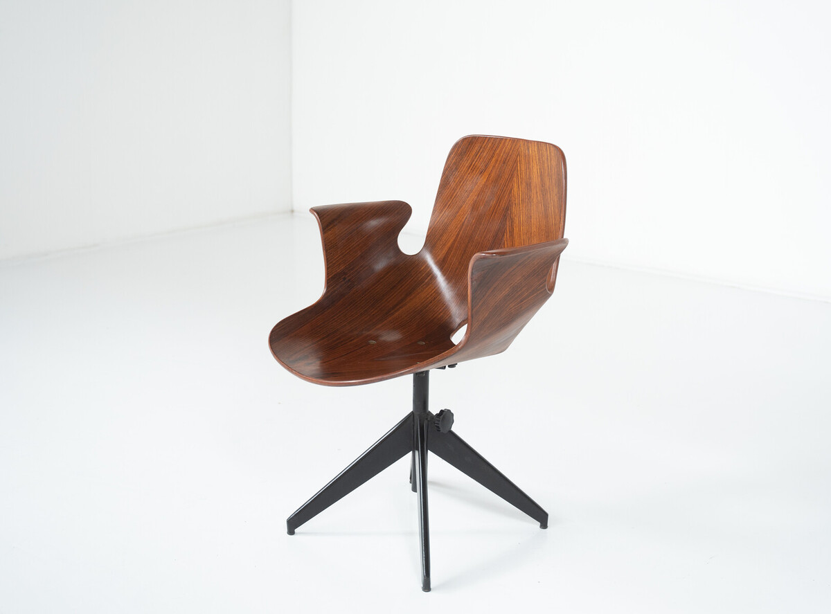 Medea Swivel Desk Chair by Vittorio Nobili for Fratelli Tagliablue, Italy, 1950s