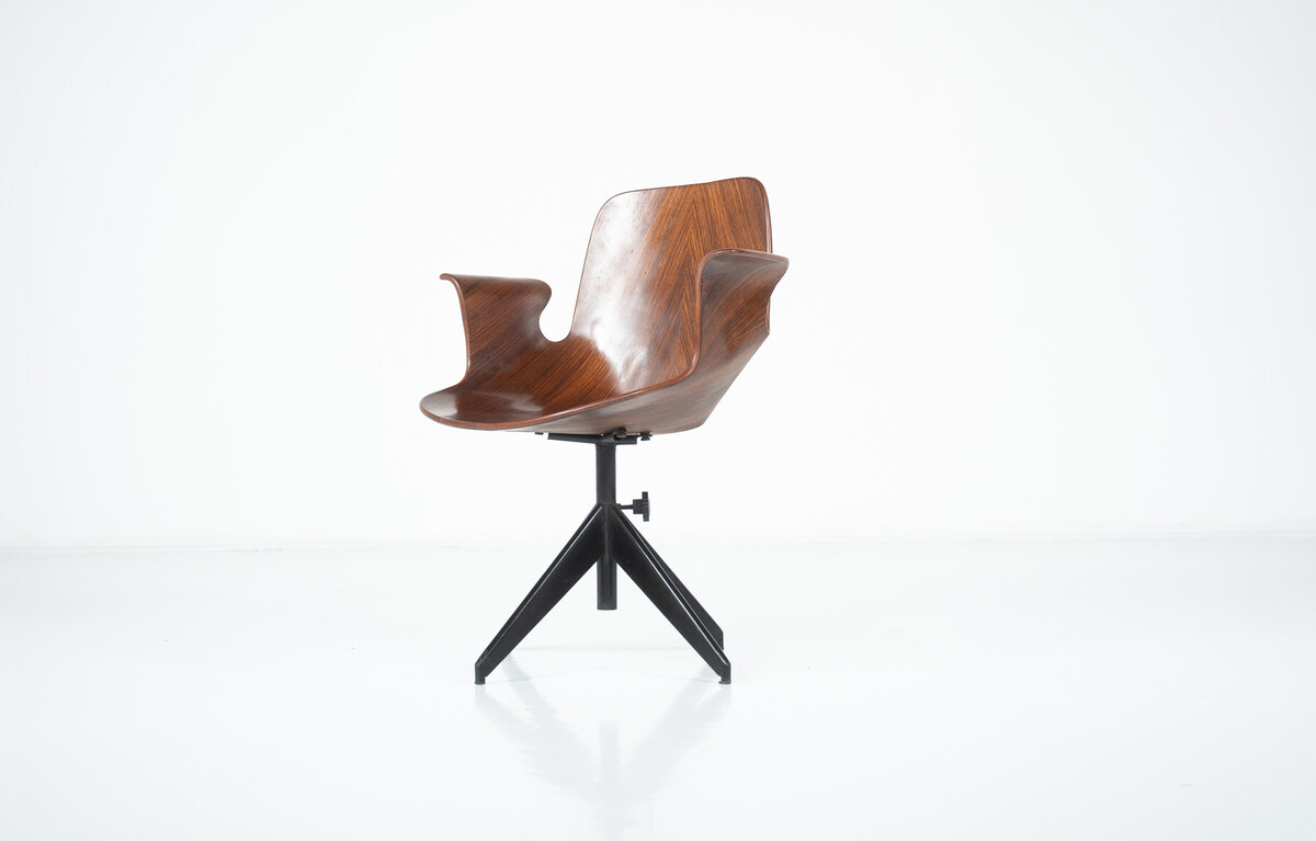Medea Swivel Desk Chair by Vittorio Nobili for Fratelli Tagliablue, Italy, 1950s