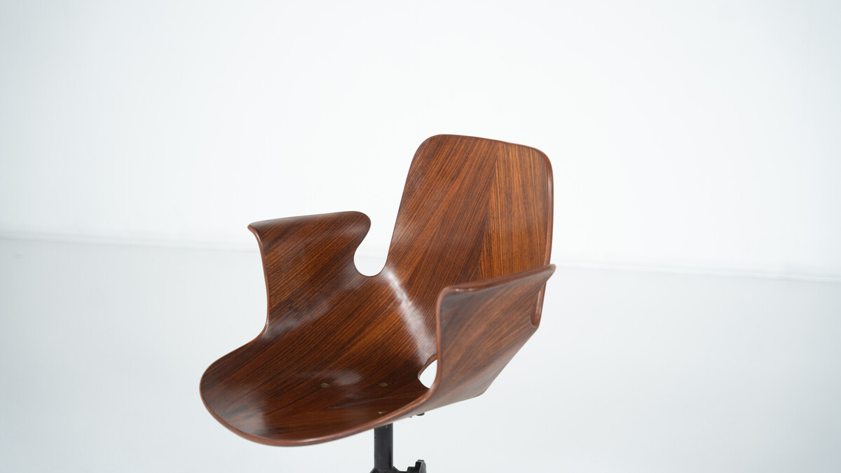 Medea Swivel Desk Chair by Vittorio Nobili for Fratelli Tagliablue, Italy, 1950s