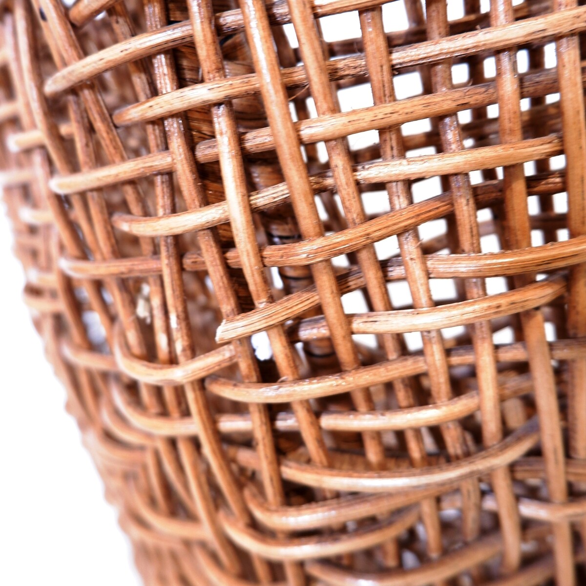 Metal and woven rattan side chair