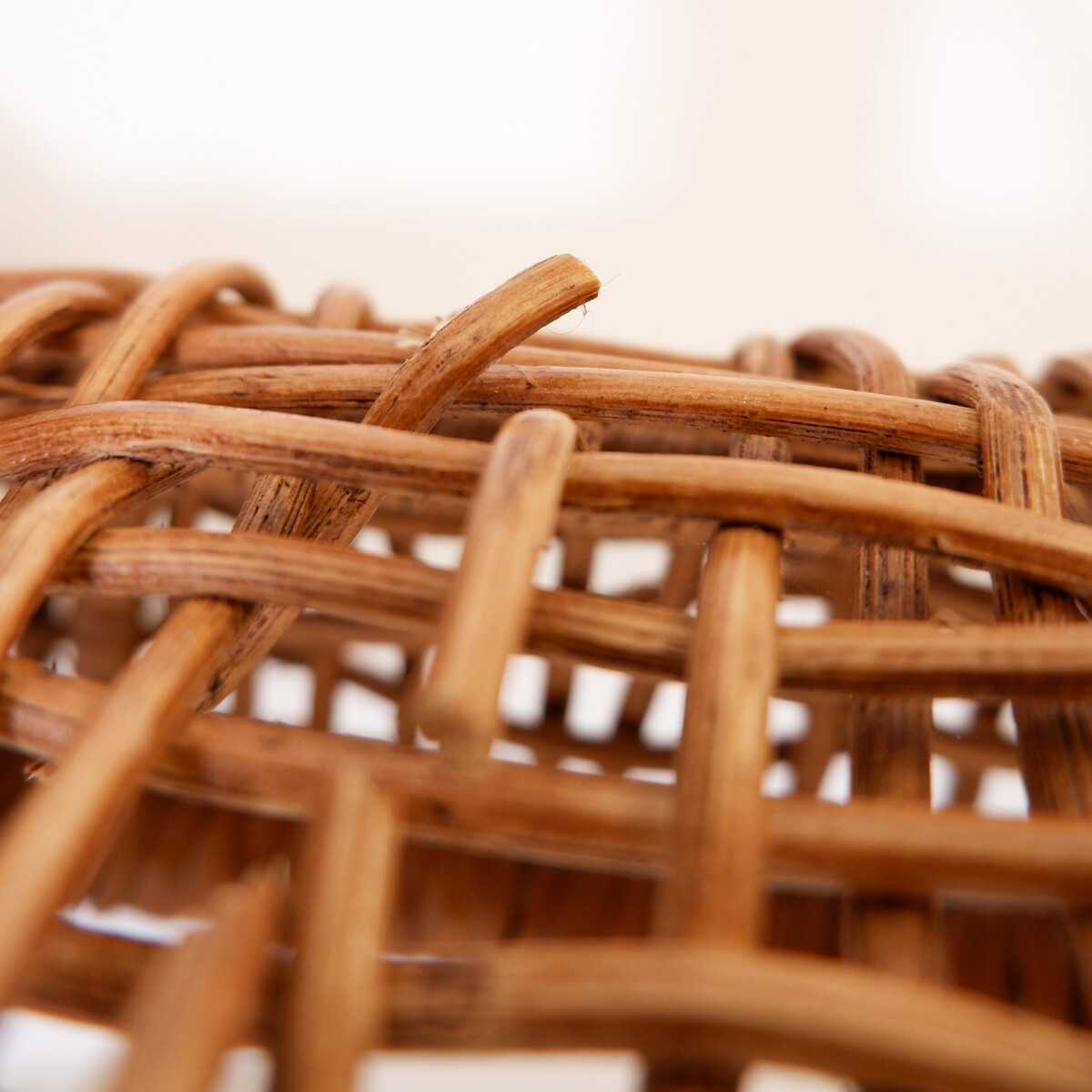 Metal and woven rattan side chair
