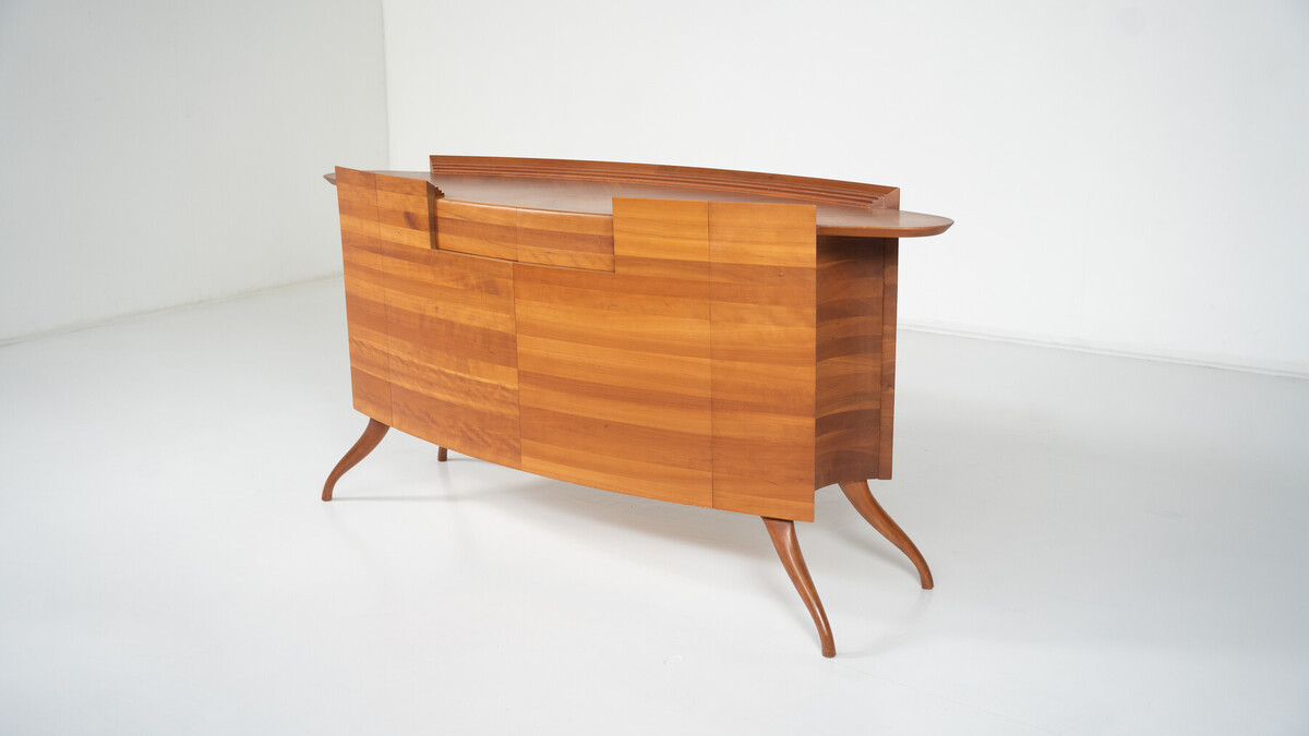 Mid-Century Oval Sideboard by Ceccotti Collezioni