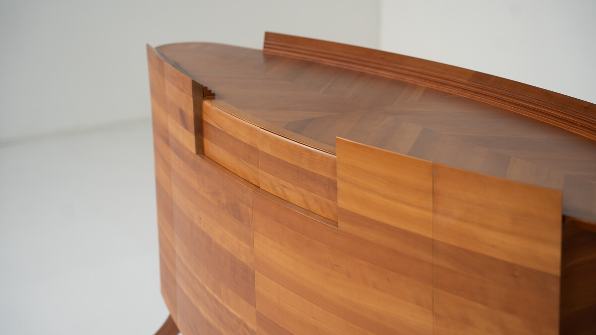 Mid-Century Oval Sideboard by Ceccotti Collezioni
