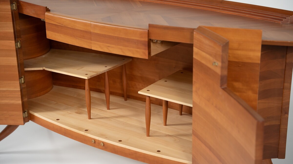 Mid-Century Oval Sideboard by Ceccotti Collezioni