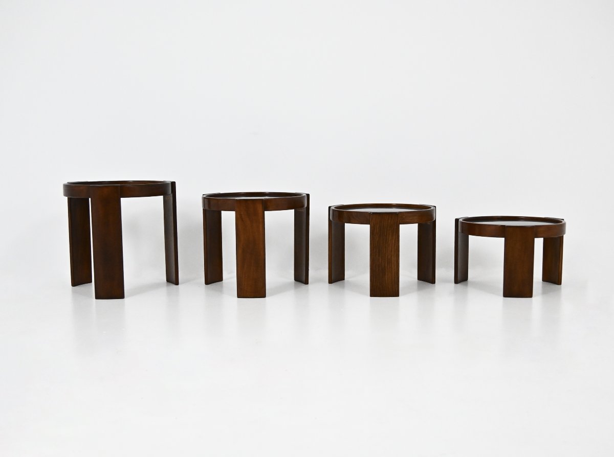 Model 780 Nesting Tables by Gianfranco Frattini for Cassina, 1960s, set of 4