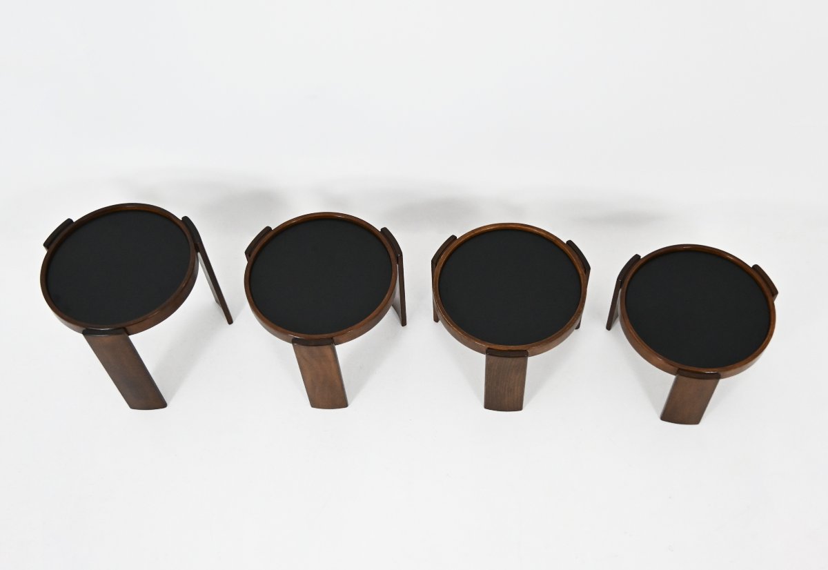 Model 780 Nesting Tables by Gianfranco Frattini for Cassina, 1960s, set of 4