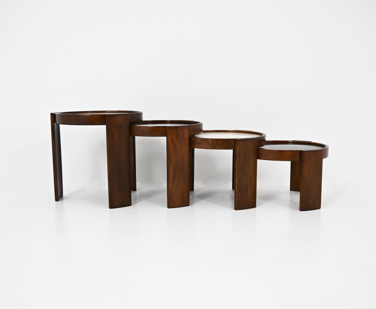 Model 780 Nesting Tables by Gianfranco Frattini for Cassina, 1960s, set of 4