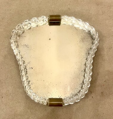 Murano Glass Wall Mirror By Barovier & Toso, 1940s