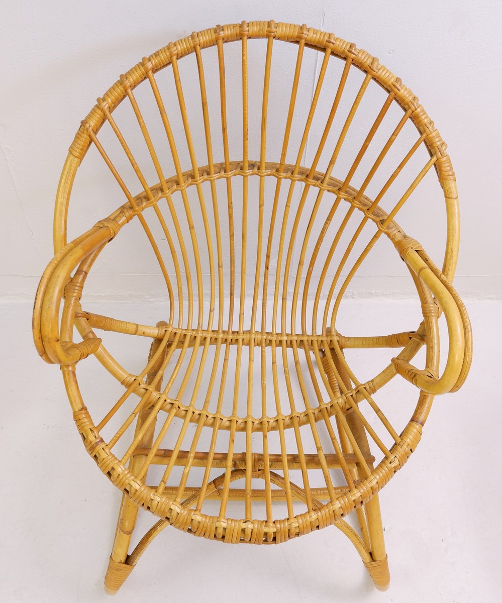 Pair of bamboo and rattan chairs, France 1960's - Via ...