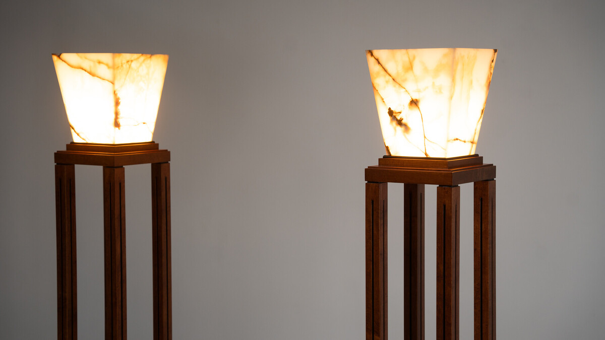 Pair of Ingrid Floor Lamps by Michael Graves for Sawaya and Moroni 