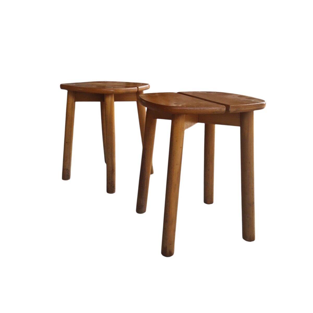 Pair of Reconstruction Style stools by Pierre Gautier-Delaye, 50s, 2 pairs available