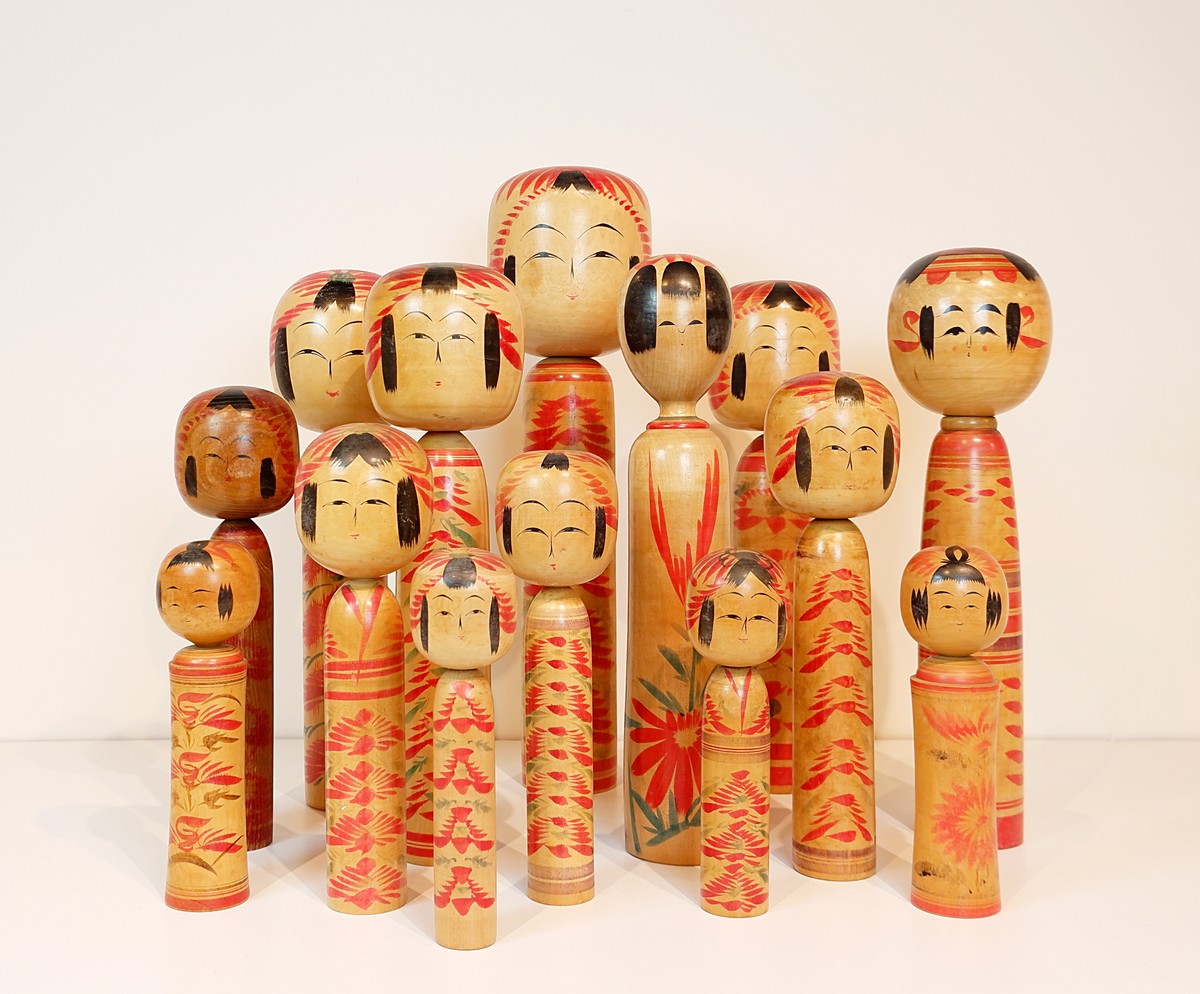traditional kokeshi dolls