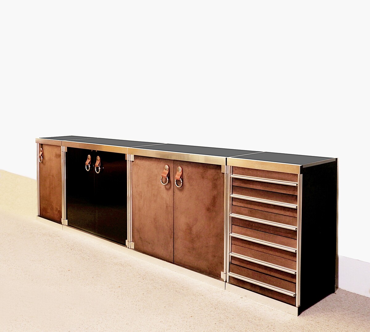 Vintage modular Sideboard by Guido Faleschini for Hermès - 1970s