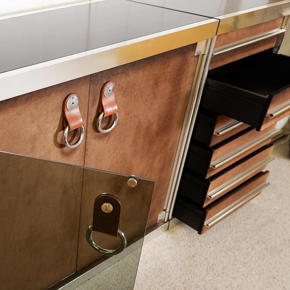 Vintage modular Sideboard by Guido Faleschini for Hermès - 1970s