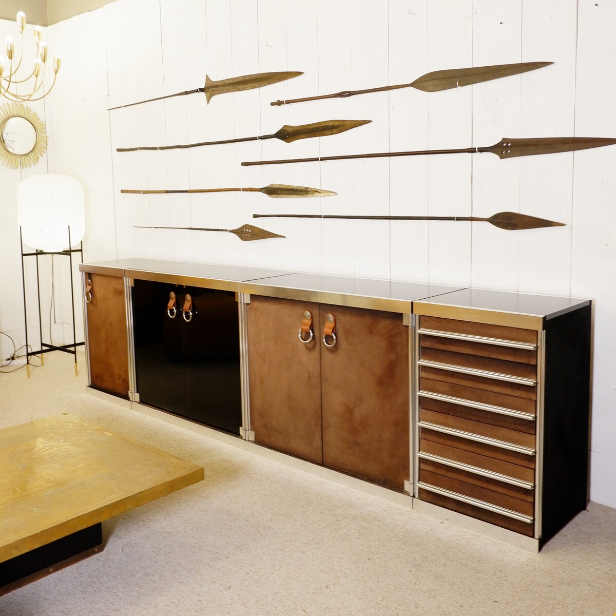 Vintage modular Sideboard by Guido Faleschini for Hermès - 1970s