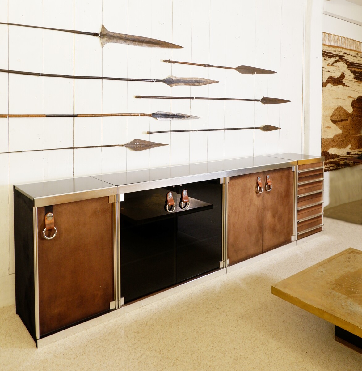 Vintage modular Sideboard by Guido Faleschini for Hermès - 1970s