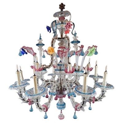 15-light Murano chandelier, Italy, 1950s