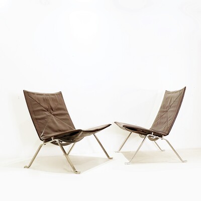 1st Edition PK22 Easy Chairs by Poul Kjärholm for E. Kold Christensen