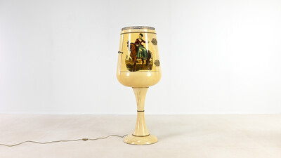 Aldo Tura, Calice Dry Bar in Lacquered Goatskin. Italy, C.1950