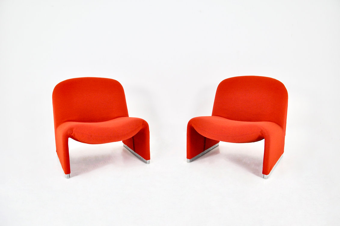 Alky Chairs by Giancarlo Piretti for Anonima Castelli, 1970s, set of 2