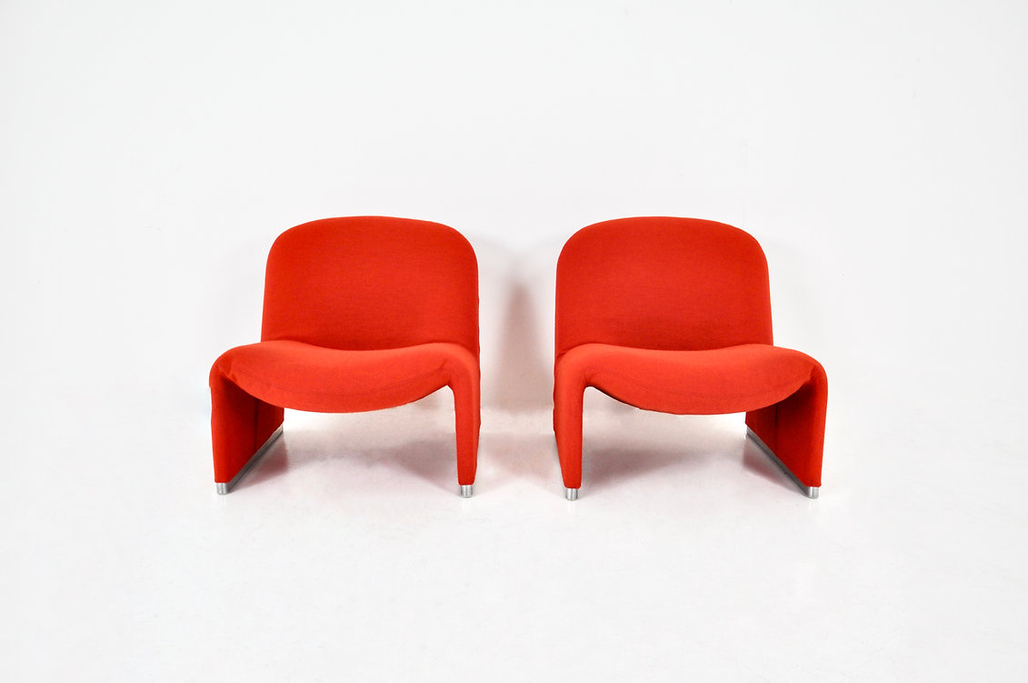 Alky Chairs by Giancarlo Piretti for Anonima Castelli, 1970s, set of 2