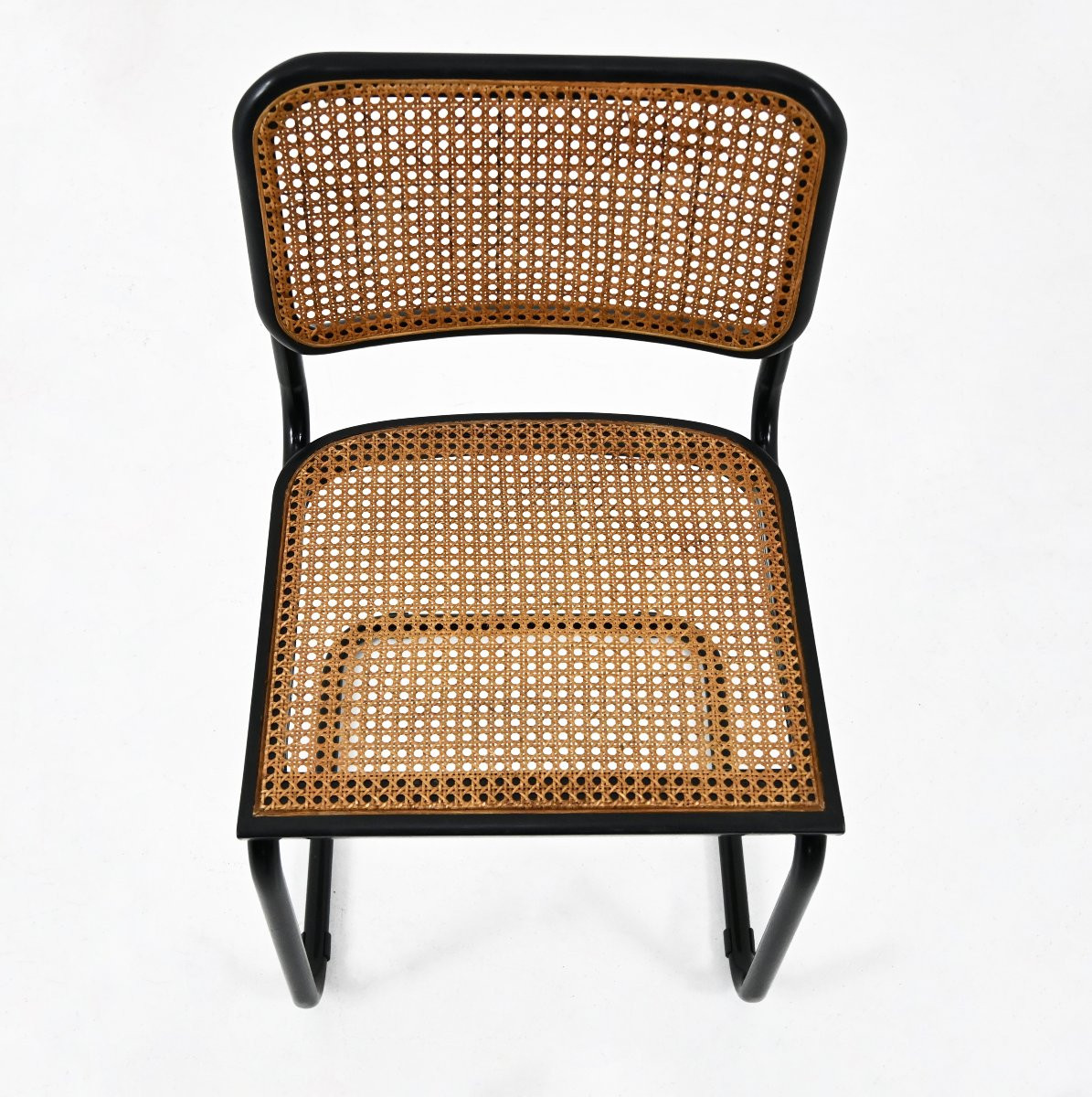 All Black Dining Chairs Style B32 By Marcel Breuer, set of4