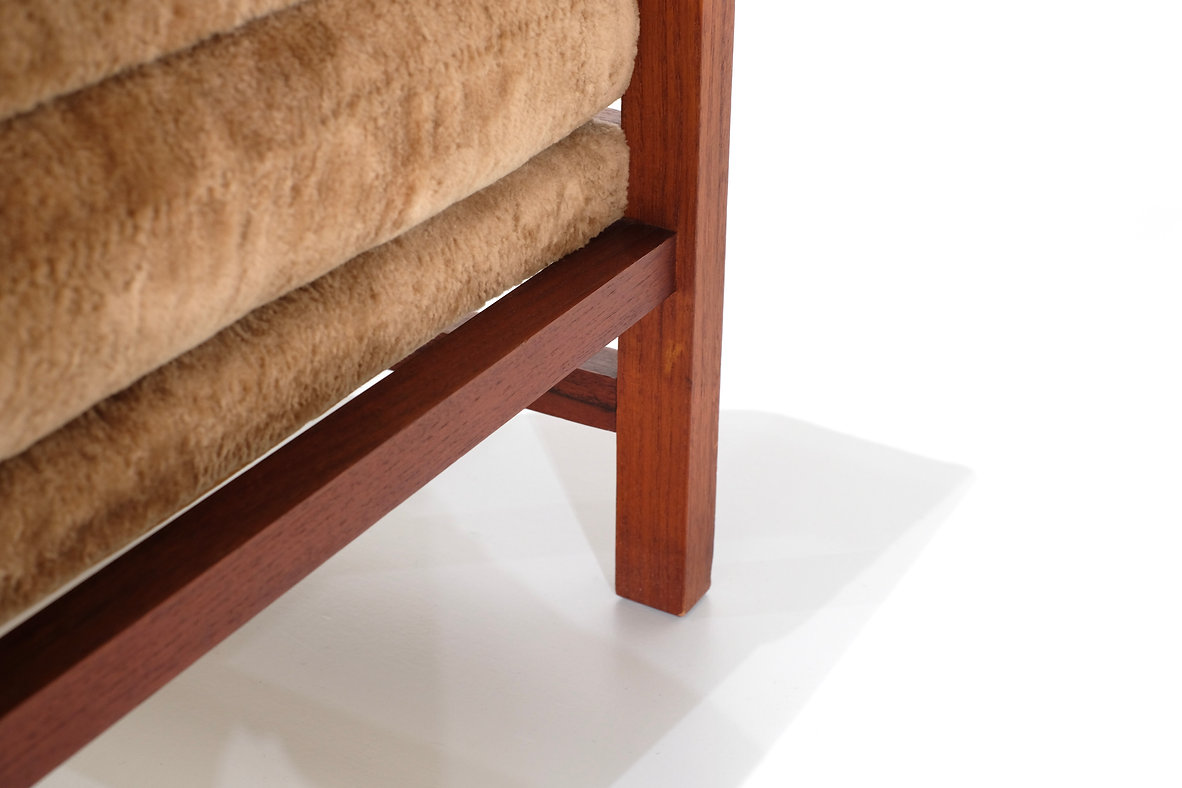 Armchair in wood with fabric, Italy 1960s