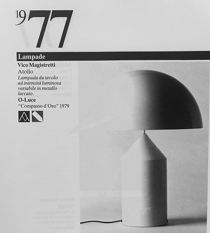 Atollo Table Lamp by Vico Magistretti for Oluce, 1977, 1st edition