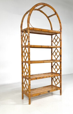 Bamboo bookcase, 1970's