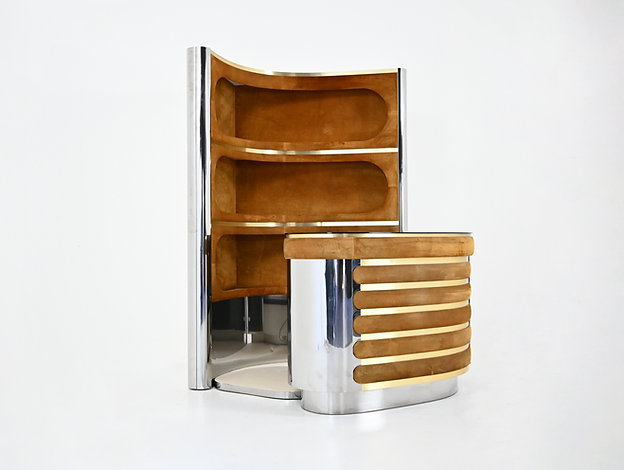 Bar set in the style of Willy Rizzo, 1970s