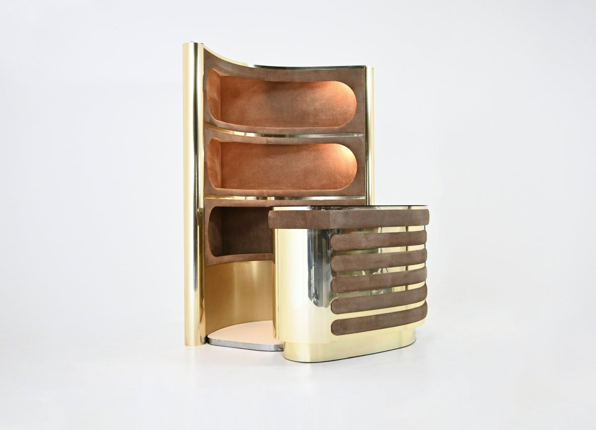 Bar set in the style of Willy Rizzo, 1970s