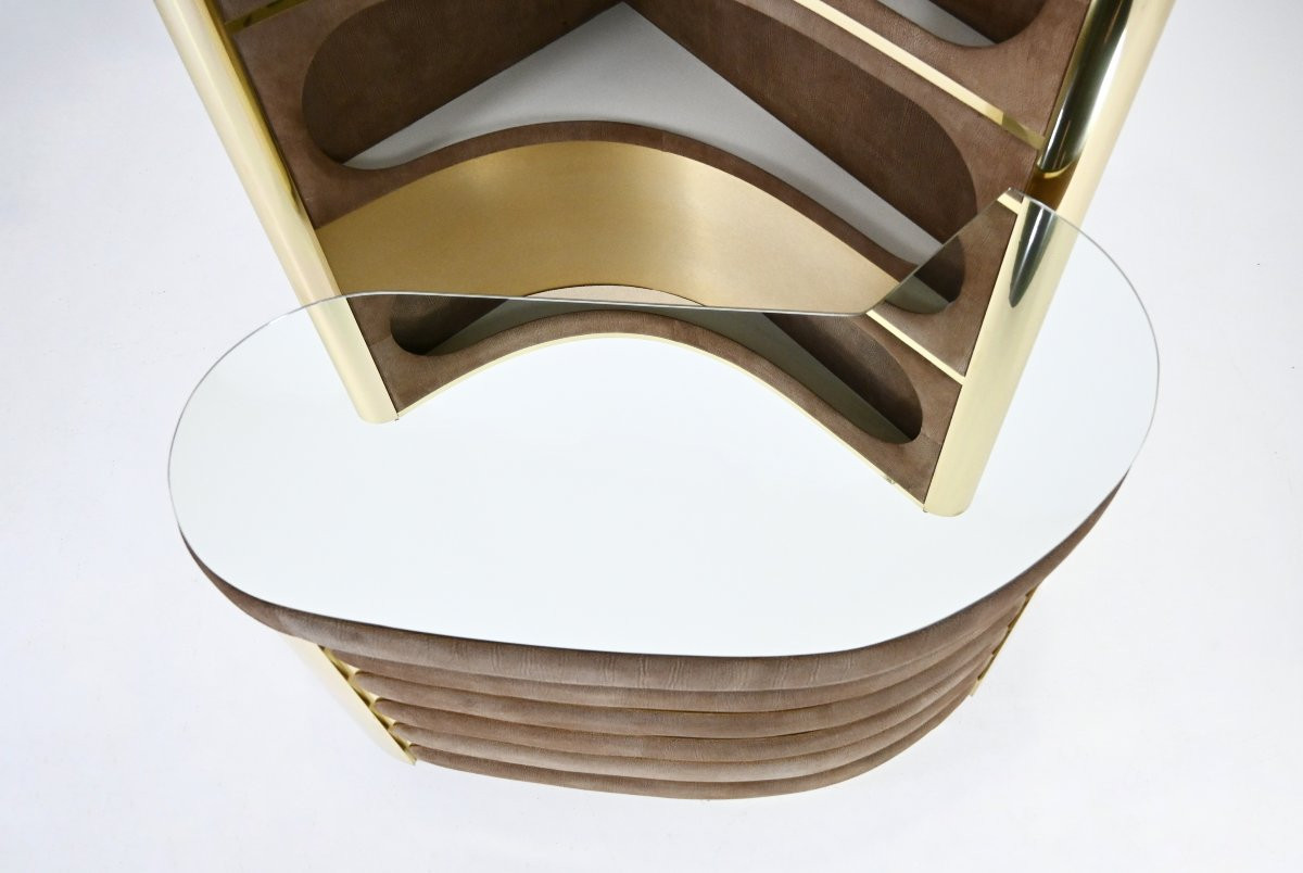 Bar set in the style of Willy Rizzo, 1970s