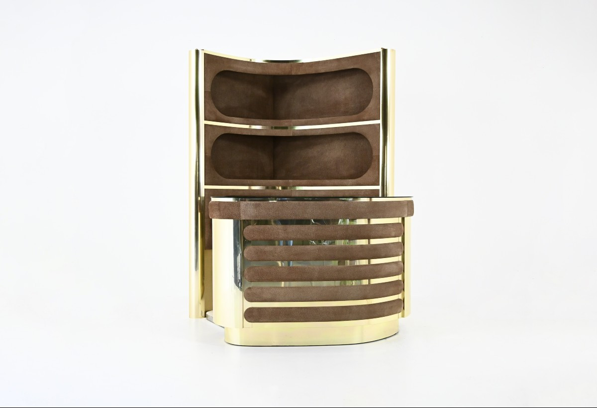 Bar set in the style of Willy Rizzo, 1970s