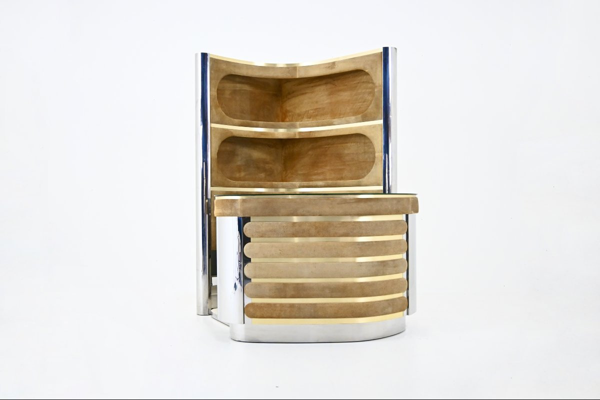 Bar set in the style of Willy Rizzo, 1970s