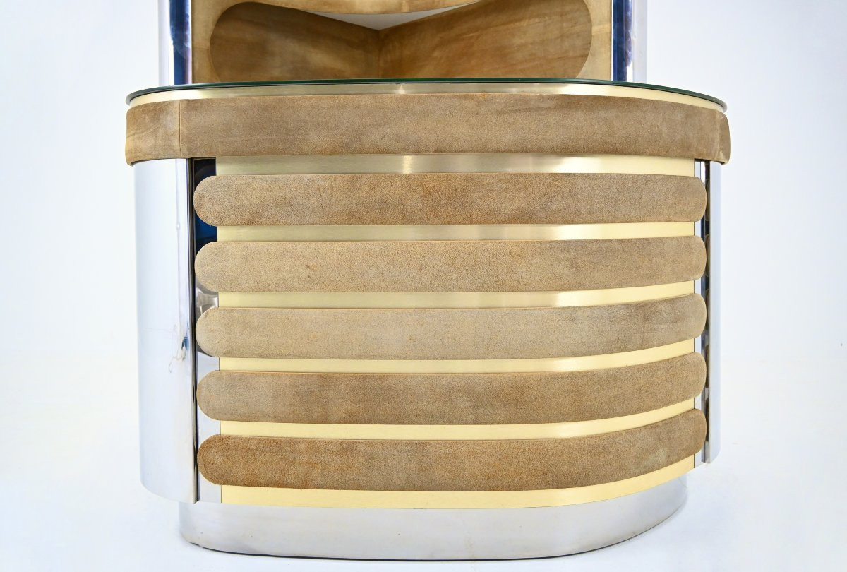 Bar set in the style of Willy Rizzo, 1970s