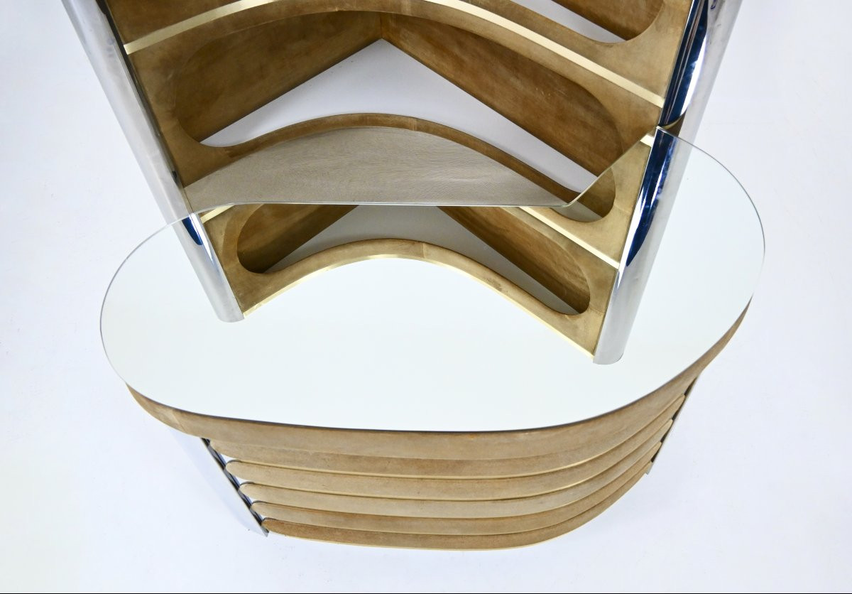 Bar set in the style of Willy Rizzo, 1970s