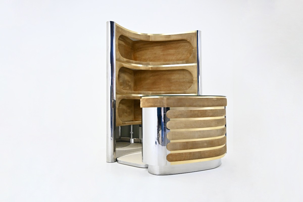 Bar set in the style of Willy Rizzo, 1970s