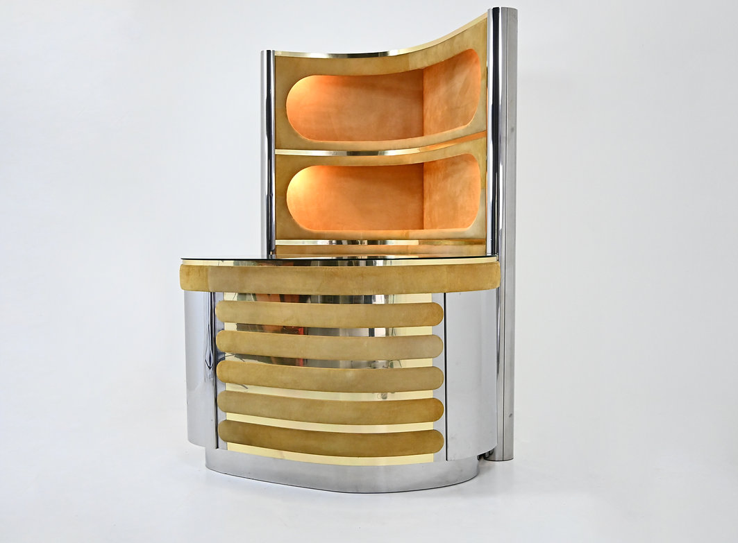 Bar set in the style of Willy Rizzo, 1970s