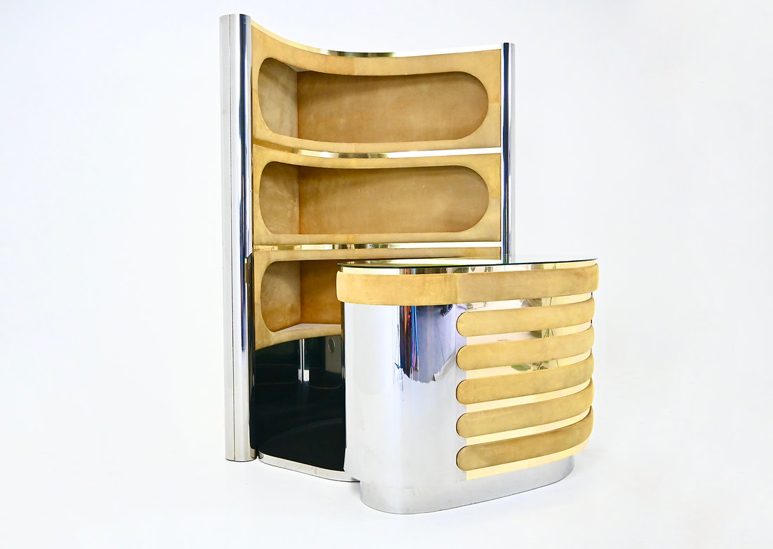 Bar set in the style of Willy Rizzo, 1970s