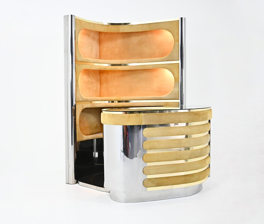 Bar set in the style of Willy Rizzo, 1970s