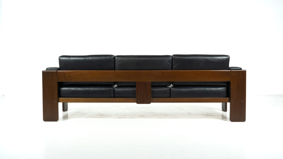 Bastiano Sofa by Tobia Scarpa for Knoll, leather and Wood , Italy, 1962